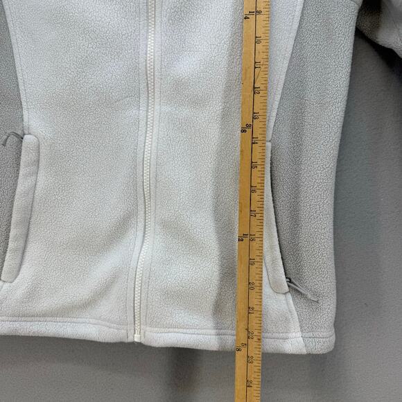 The North Face Fleece Jacket Women's Size S/P White Grey Casual Outerwear Preppy - Picture 13 of 14